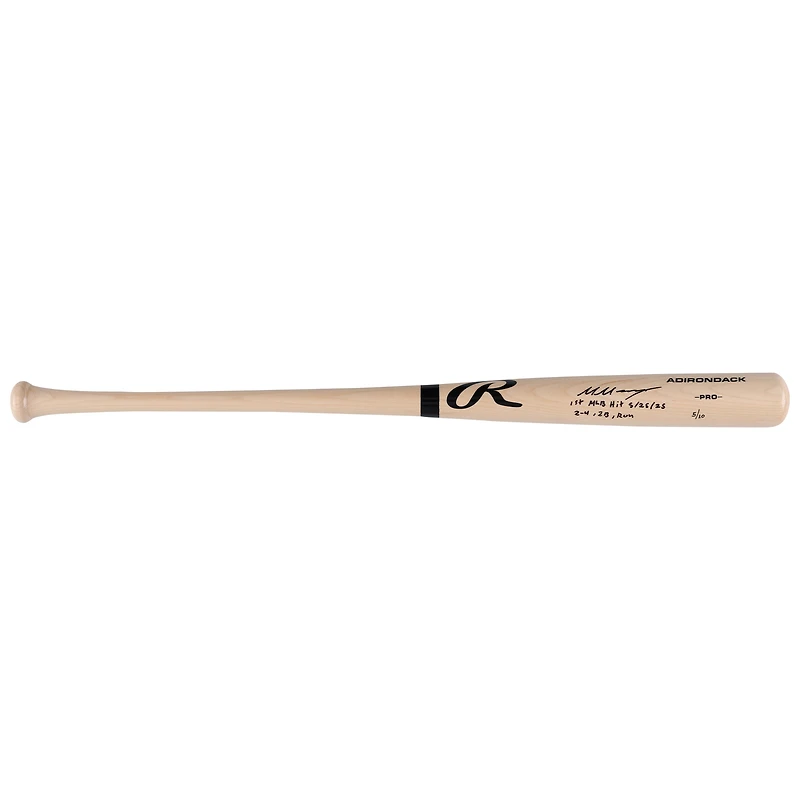 Marcelo Mayer Boston Red Sox Blonde Rawlings Pro Bat autographiée avec plusieurs inscriptions Édition limitée à 10 exemplaires