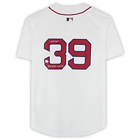 Maillot blanc Nike Limited autographié par Marcelo Mayer des Red Sox de Boston avec inscription « Débuts en MLB le 24/05/25 ».