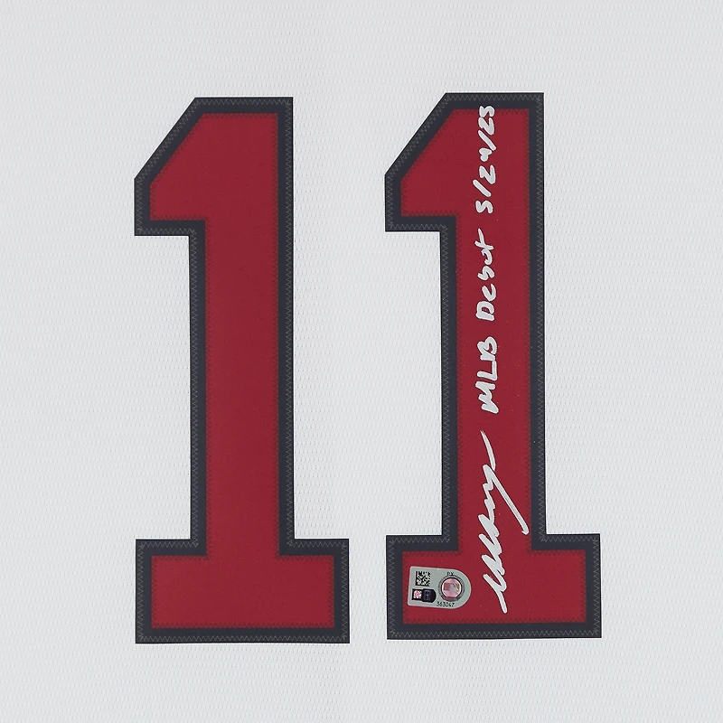 Marcelo Mayer Boston Red Sox Autographed White Nike Replica Jersey with "MLB Debut 5/24/25" Inscription