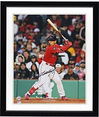 Masataka Yoshida Boston Red Sox Autographed 16" x 20" Vertical Hitting Photograph