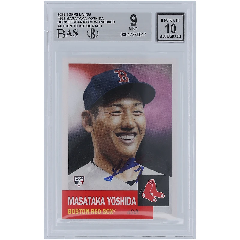 V106832 RedSox Masataka Yoshida Boston Red Sox Autographié 2023 Topps Living #653 Beckett Fanatics Witnessed Authentifié 9/10 Rookie Card 7 Masataka Yoshida AUT TPP TRADING CARDS 45831 AUTTRC CA01B09988 #25