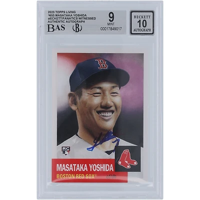 V106832 RedSox Masataka Yoshida Boston Red Sox Autographié 2023 Topps Living #653 Beckett Fanatics Witnessed Authentifié 9/10 Rookie Card 7 Masataka Yoshida AUT TPP TRADING CARDS 45831 AUTTRC CA01B09988 #25