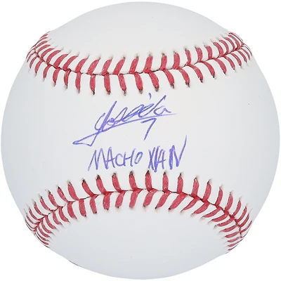 Baseball autographié par Masataka Yoshida des Red Sox de Boston avec l'inscription « Macho Man »