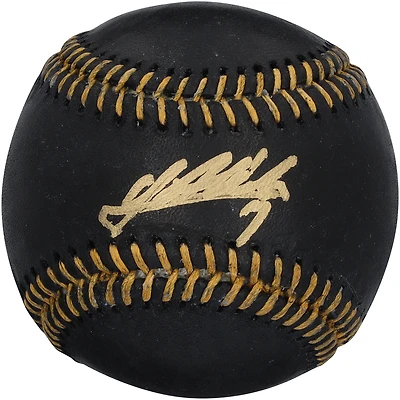 Balle de baseball en cuir noir autographiée par Masataka Yoshida des Red Sox de Boston