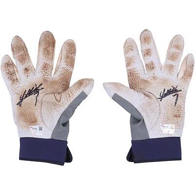 Masataka Yoshida Boston Red Sox Autographed Game-Used White and Gray Under Armour Batting Gloves from the 2023 MLB Season - RG13309444-45
