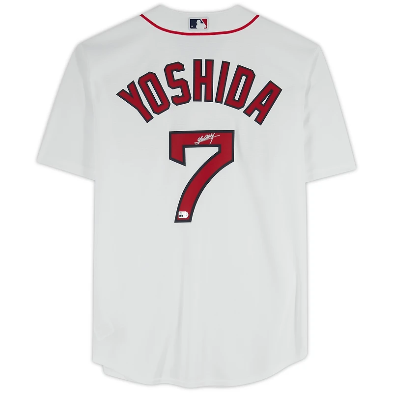 Masataka Yoshida Boston Red Sox Autographed Nike White Replica Jersey