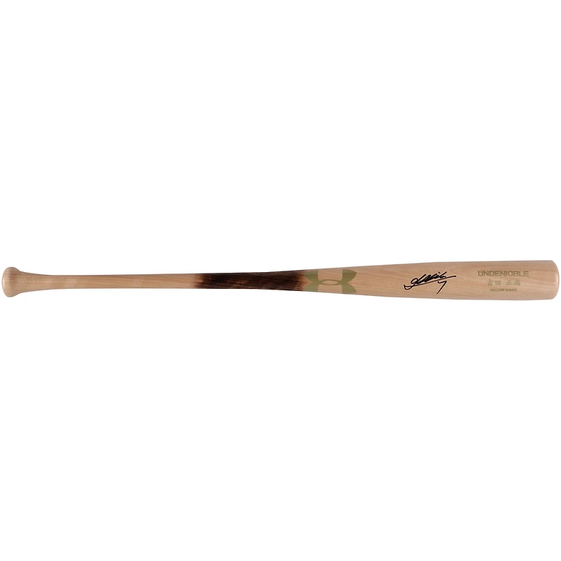 Masataka Yoshida, modèle de batte Under Armour autographiée par les Red Sox de Boston