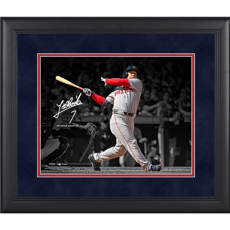Masataka Yoshida Boston Red Sox Fac-similé Signature Encadré 11" x 14 " Photographie Spotlight