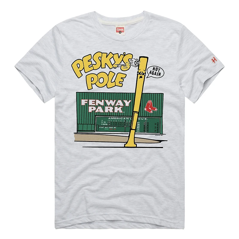 Men's Homage  Ash Boston Red Sox Hyper Local Tri-Blend T-Shirt