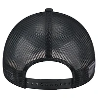 Men's New Era  Black Boston Red Sox Bleached A-Frame 9FORTY Adjustable Hat