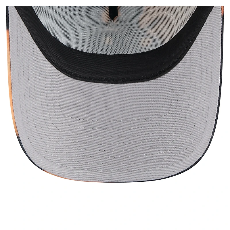 Men's New Era Black Boston Red Sox Bleached A-Frame 9FORTY Adjustable Hat