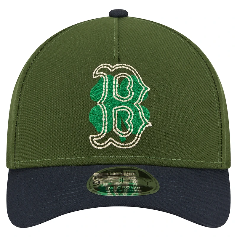 Casquette ajustable 9FORTY A-Frame Boston Red Sox City Feature vert foncé New Era pour homme