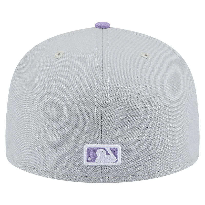 Men's New Era  Gray/Light Purple Boston Red Sox Color Pack Two-Tone 59FIFTY Fitted Hat