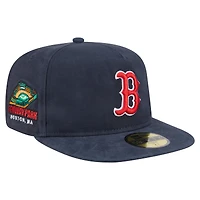 Men's New Era  Navy Boston Red Sox Championship Side Flag A-Frame 59FIFTY Fitted Hat