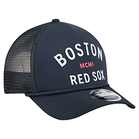Men's New Era  Navy Boston Red Sox Minimalist 9FORTY A-Frame Adjustable Hat