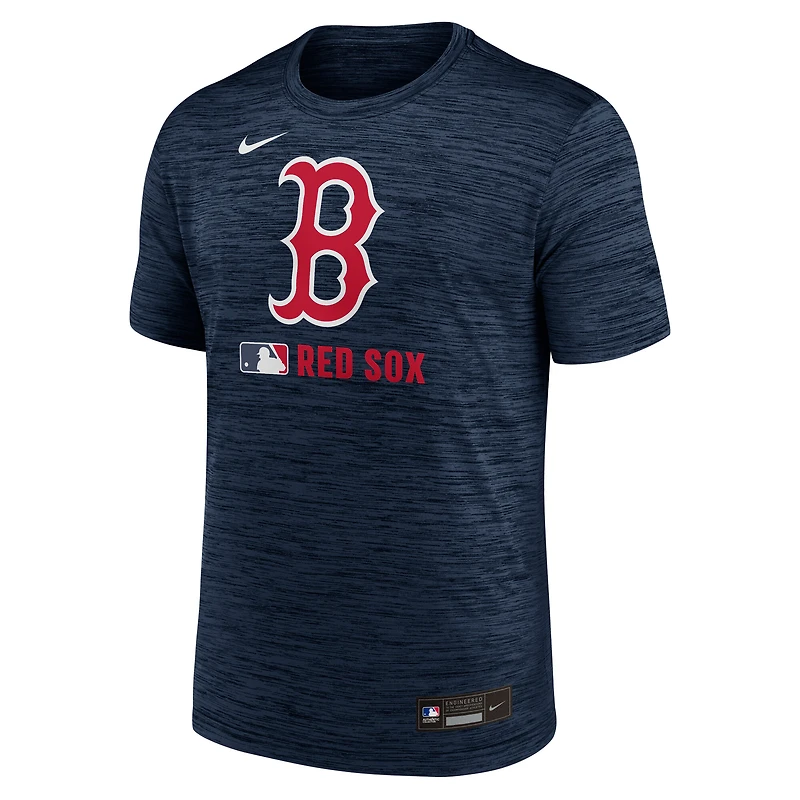 T-shirt Nike bleu marine Boston Red Sox Authentic Collection Velocity Dri-FIT pour homme