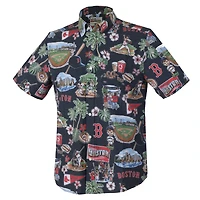 Men's Reyn Spooner  Navy Boston Red Sox Scenic Tri-Blend Button-Down Shirt