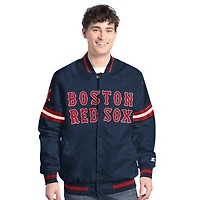 Men's Starter  Navy Boston Red Sox Scout Full-Snap Varsity Jacket