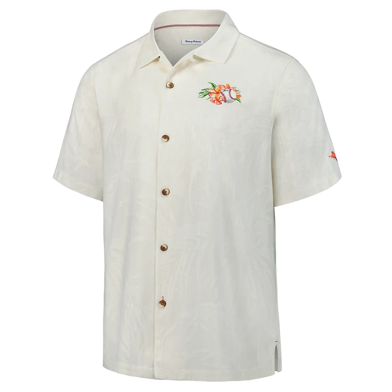 Men's Tommy Bahama  White Boston Red Sox Grand Slam Bay Camp Button-Up Shirt