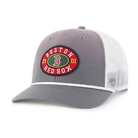Casquette ajustable Boston Red Sox Tide Sweep Rope Trucker grise/blanche pour homme '47