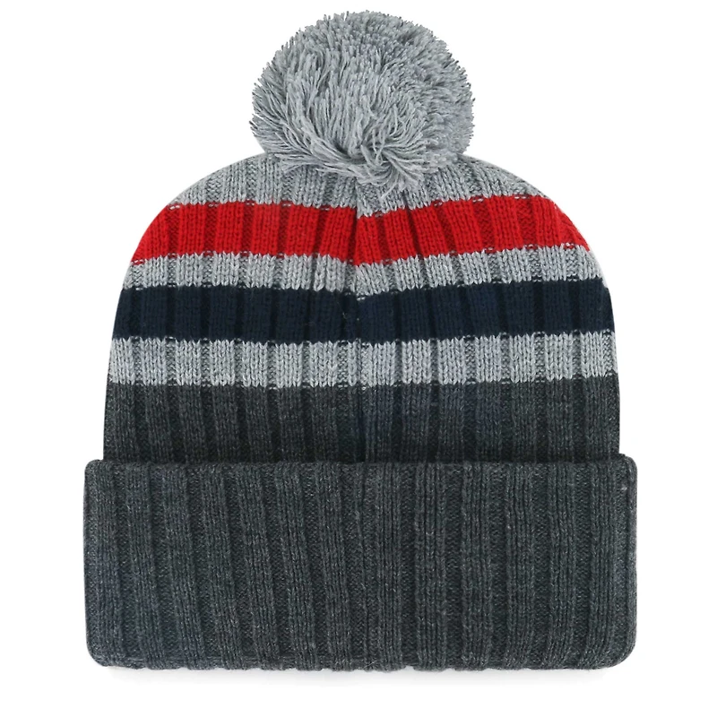 Bonnet en tricot à revers Stack '47 gris des Red Sox de Boston pour hommes avec pompon