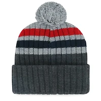 Bonnet en tricot à revers Stack '47 gris des Red Sox de Boston pour hommes avec pompon