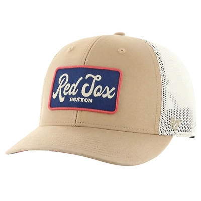 Men's '47 Khaki Boston Red Sox Glory Daze Trucker Adjustable Hat