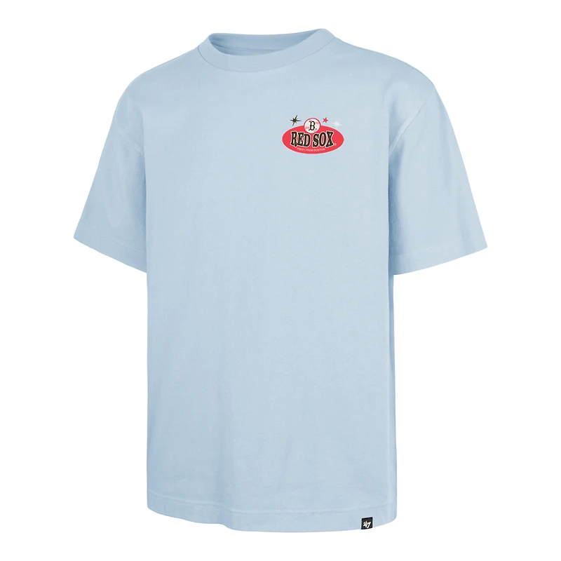 Men's '47 Light Blue Boston Red Sox Ice Cream Parlor Foundation T-Shirt