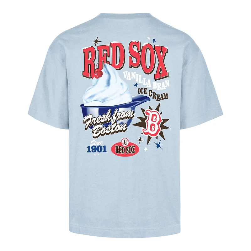 Men's '47 Light Blue Boston Red Sox Ice Cream Parlor Foundation T-Shirt