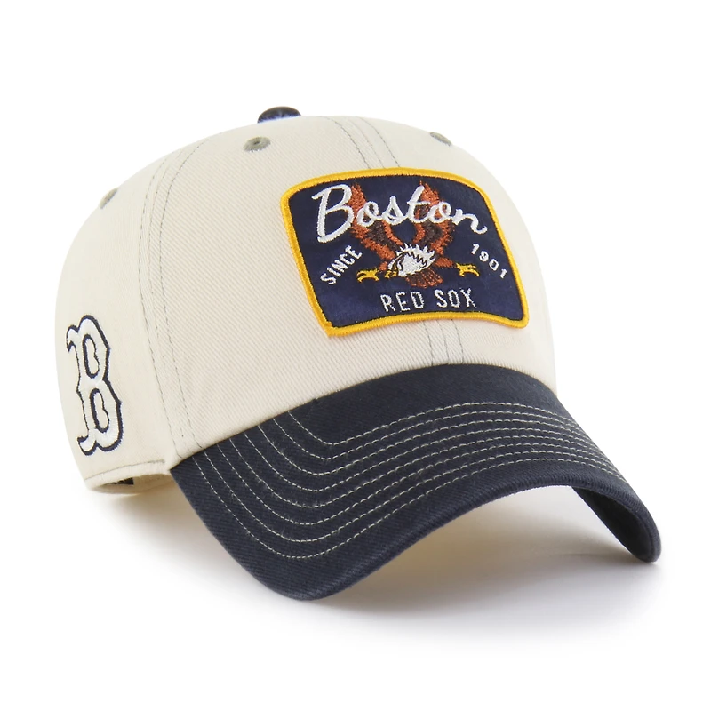 Men's '47 Natural/Navy Boston Red Sox Keepsake Collection Clean Up Adjustable Hat