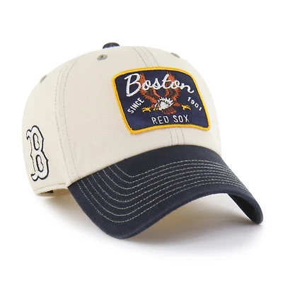Men's '47  Natural/Navy Boston Red Sox Keepsake Collection Clean Up Adjustable Hat