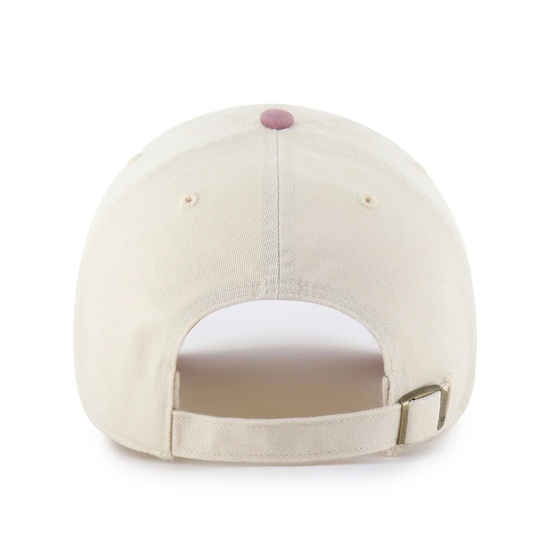 Men's '47  Natural/Pink Boston Red Sox Two-Tone Fashion Clean Up Adjustable Hat