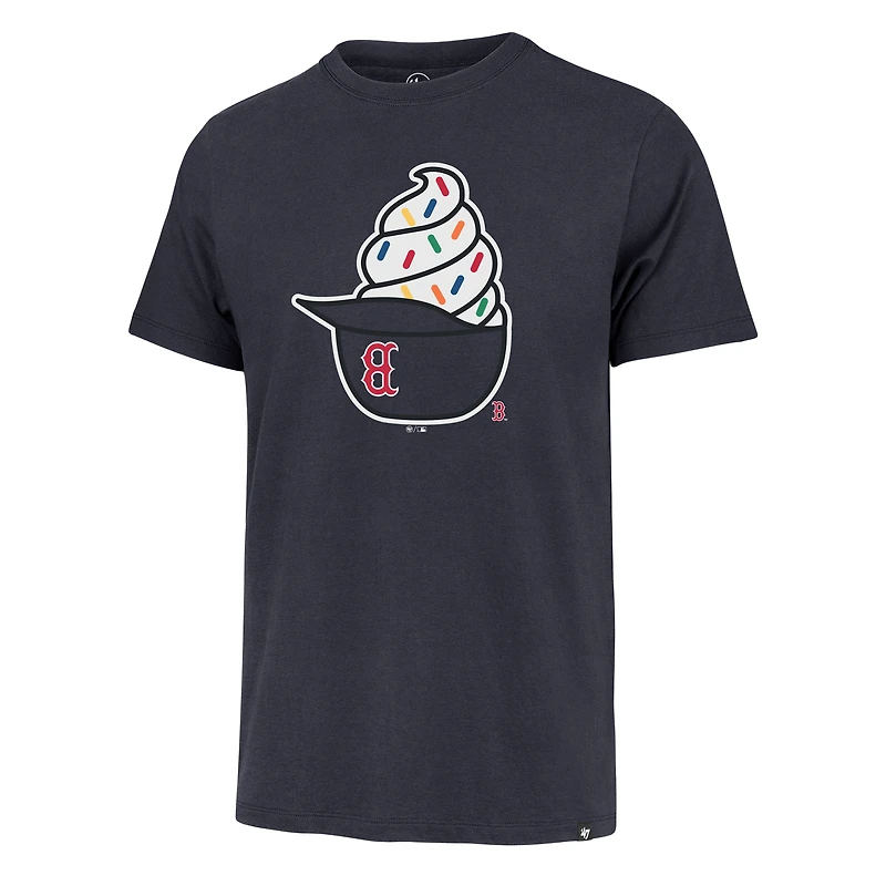 Men's '47 Navy Boston Red Sox Ice Cream Helmet Franklin T-Shirt