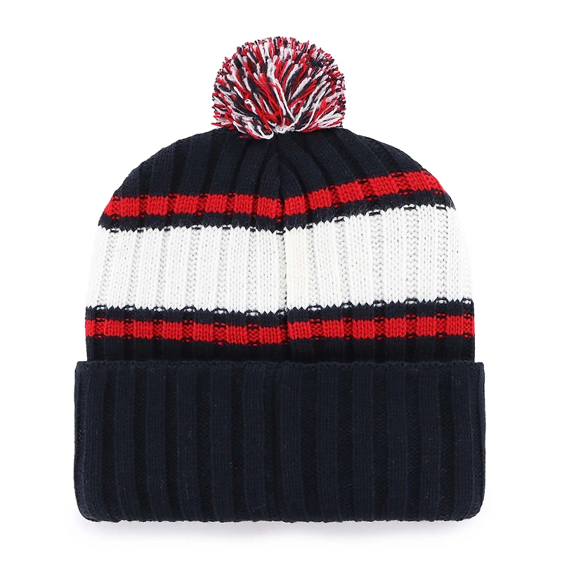 Men's '47  Navy Boston Red Sox Plateau Cuffed Knit Hat with Pom