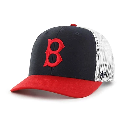 Men's '47  Navy Boston Red Sox Side Note Trucker Adjustable Hat