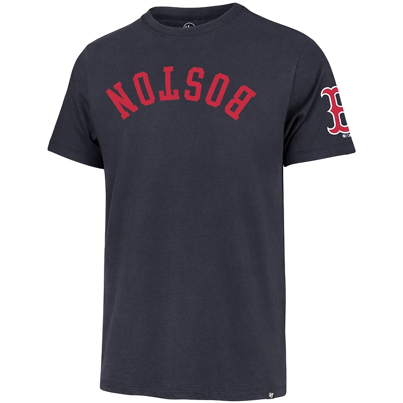 Men's '47  Navy Boston Red Sox Upside Down Two-Peat Franklin T-Shirt