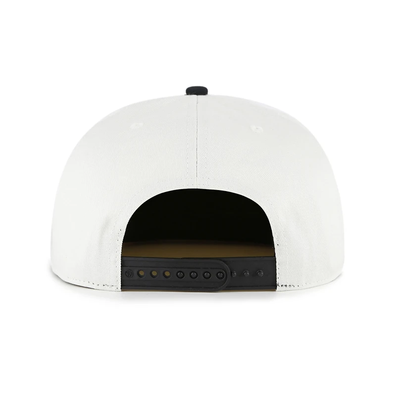 Men's '47 White/Black Boston Red Sox Foundation Captain Snapback Hat