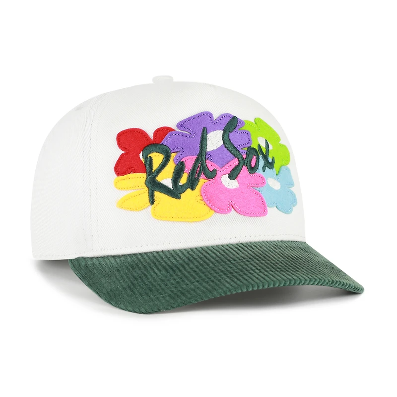 Casquette ajustable Boston Red Sox Flora Gallery Hitch blanche et verte n° 47 pour homme