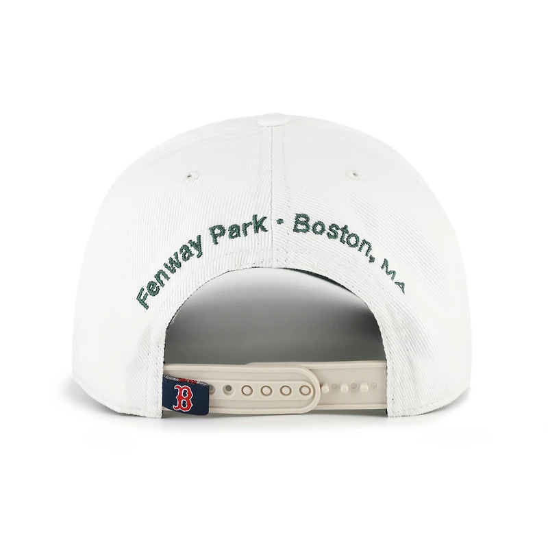 Casquette ajustable Boston Red Sox Flora Gallery Hitch blanche et verte n° 47 pour homme