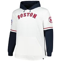 Sweat à capuche '47 pour hommes, blanc/bleu marine, Boston Red Sox, Big & Tall Trifecta Shortstop