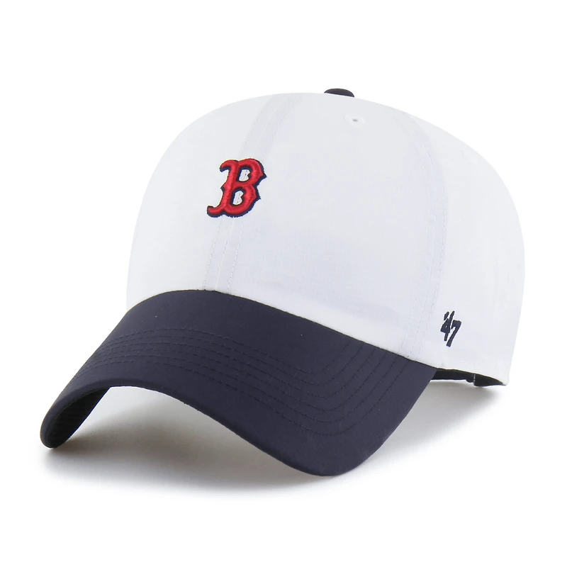 Men's '47 White/Navy Boston Red Sox Vista Mini Clean Up brrr° Adjustable Hat