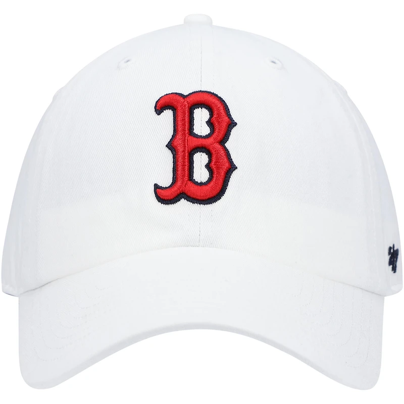 Men's '47 White Boston Red Sox Clean Up Adjustable Hat