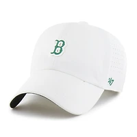 Casquette ajustable pour homme '47 White Boston Red Sox Elevated Greens Clean Up