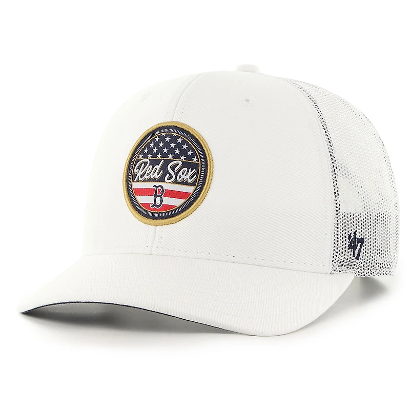 Casquette de camionneur ajustable blanche « 47 » pour homme, hommage aux Red Sox de Boston