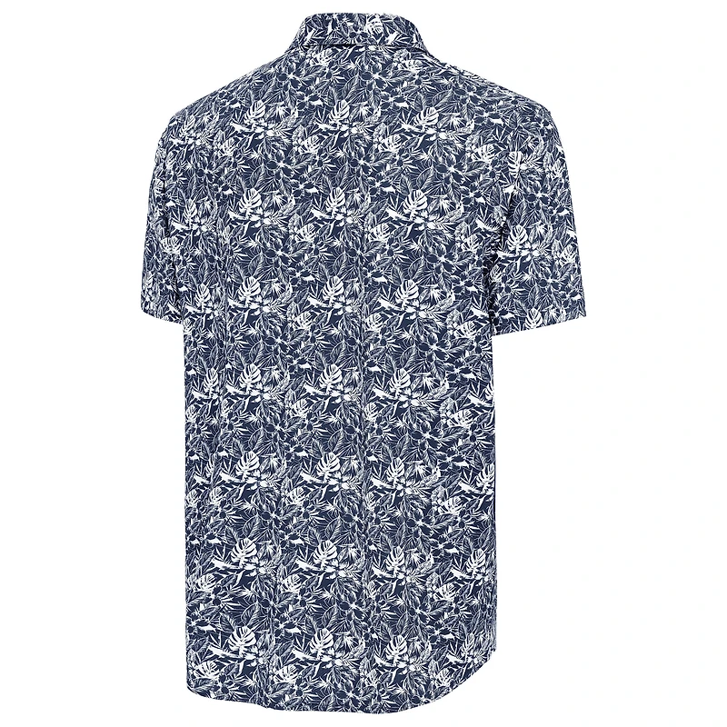 Men's Antigua Navy Boston Red Sox Resort Button-Up Shirt