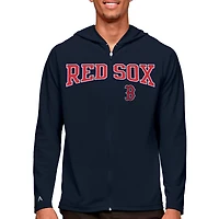 Sweat à capuche entièrement zippé Boston Red Sox Wordmark Legacy pour homme, bleu marine, Antigua