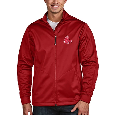 Men's Antigua Red Boston Sox Golf Full-Zip Jacket