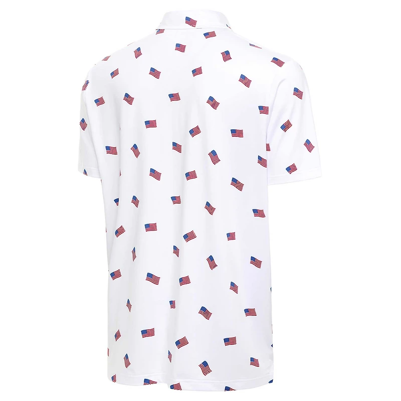 Men's Antigua White Boston Red Sox  Americana Polo
