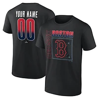 T-shirt noir pour homme Boston Red Sox Home Field Pop personnalisé avec nom et numéro
