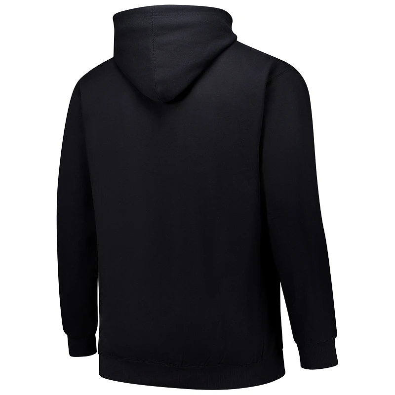 Men's  Black Boston Red Sox Stack Fleece Pullover Hoodie